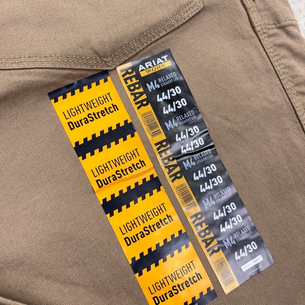 Ariat Rebar M4 Pants Men 44x30 Relaxed Straight Leg Brown Dura Stretch Work NWT - Picture 14 of 16